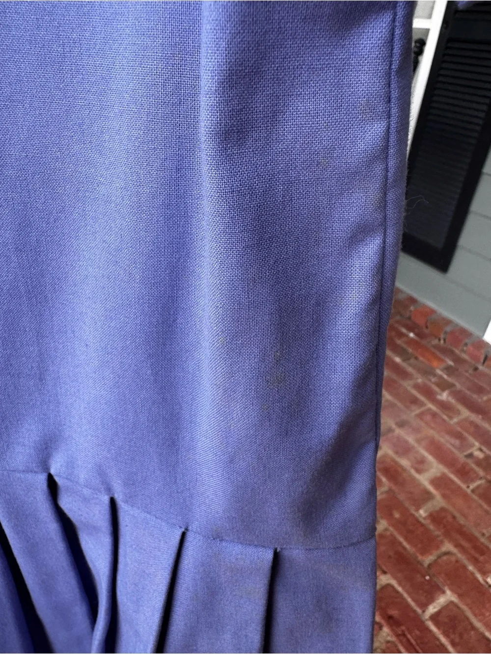 Vintage Laura Ashley Girls 9-10 Blue Cotton Sailor Dress Made USA